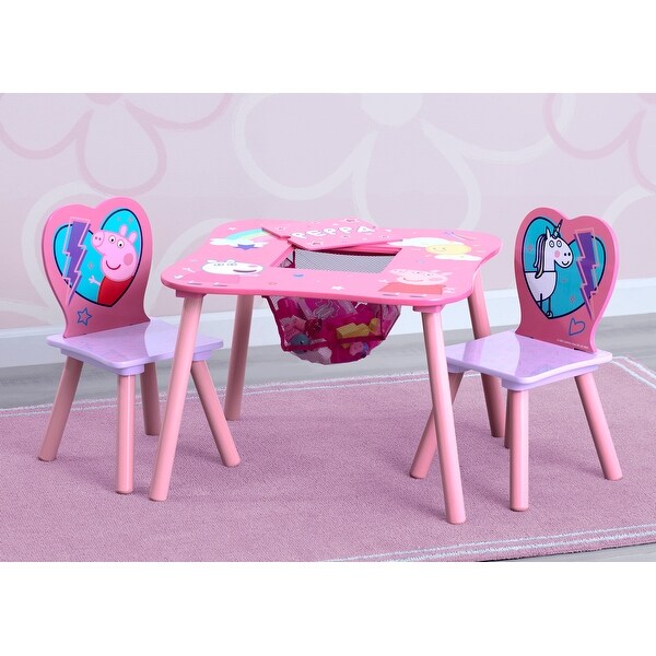 Peppa Pig Table and Chair Set with Storage by Delta Children - On