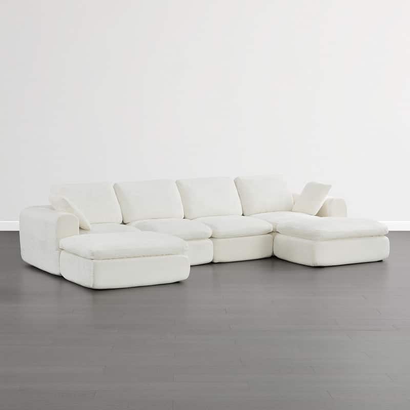 Spruce & Spring Compressed Modular Sectional Boneless Sofa for Living Room