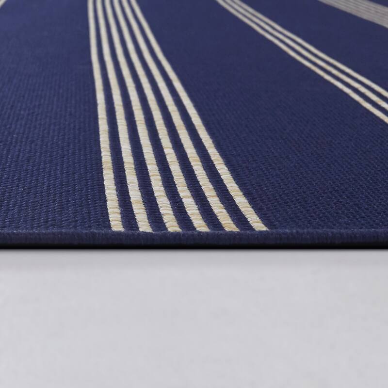 Horton Striped Patio Area Rug