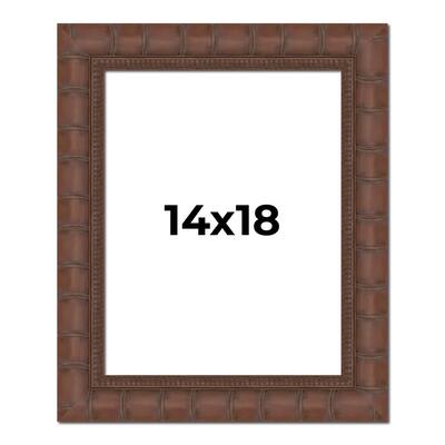 14x18 Frame Pewter Solid Wood Picture Frame Width 1.625 Inches | Interior Frame Depth 0.6875 Inches