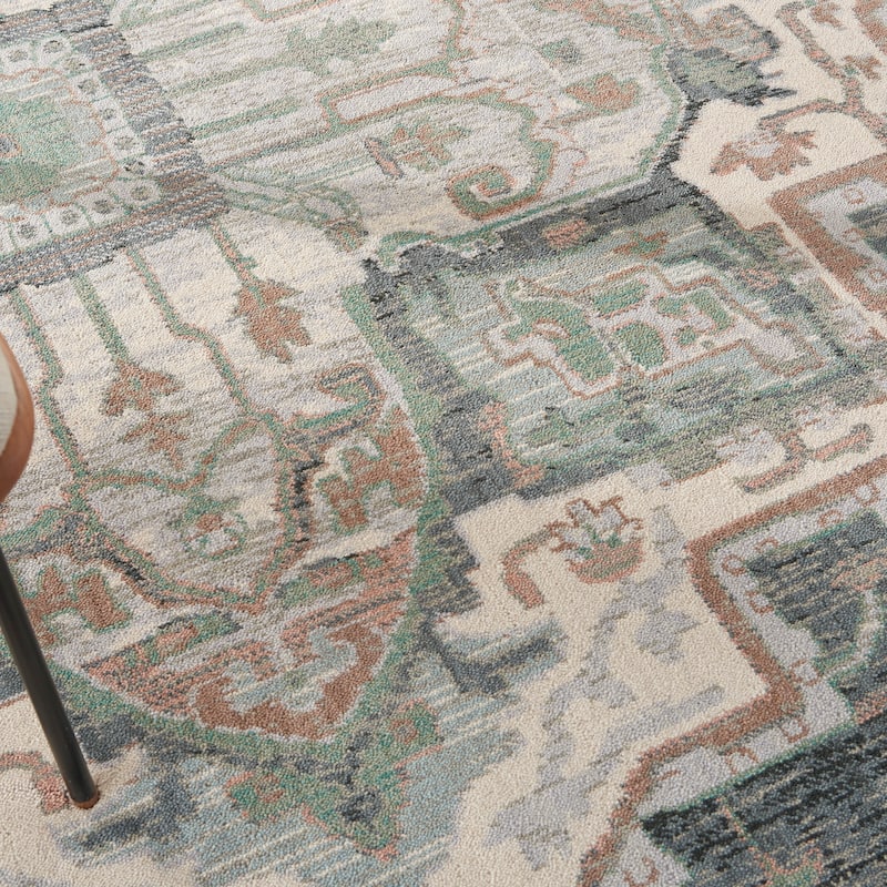Nourison Parisa Traditional Persian Medallion Bordered Area Rug