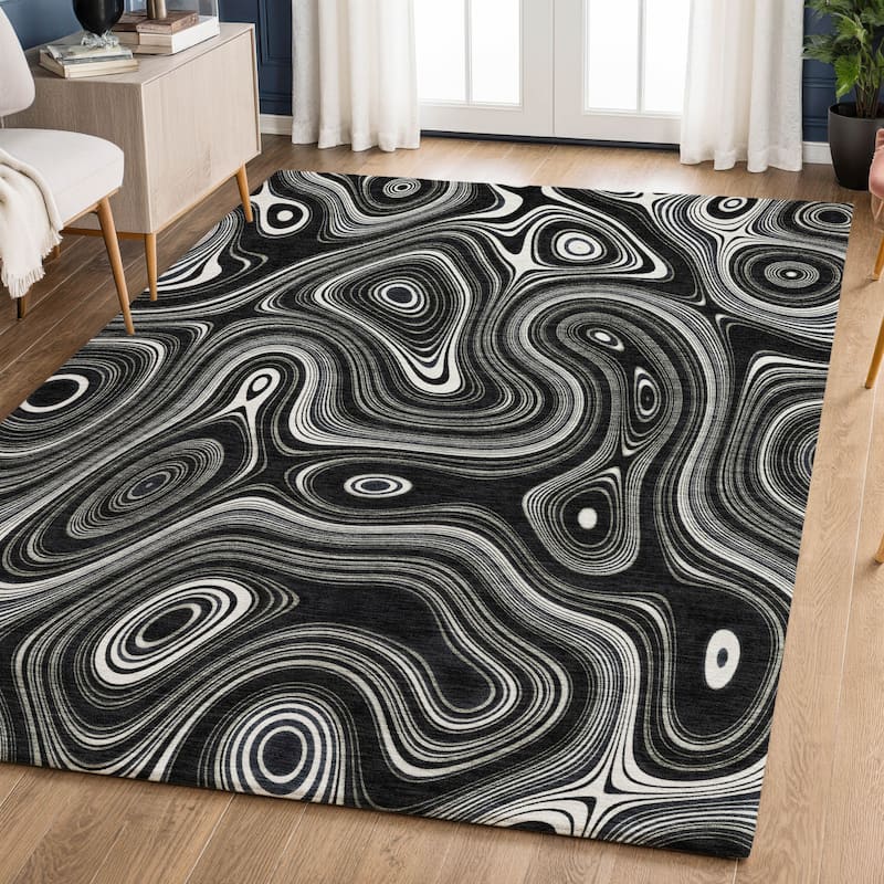 Premium Washable Super Soft Contemporary Alfa Mayfield Rug