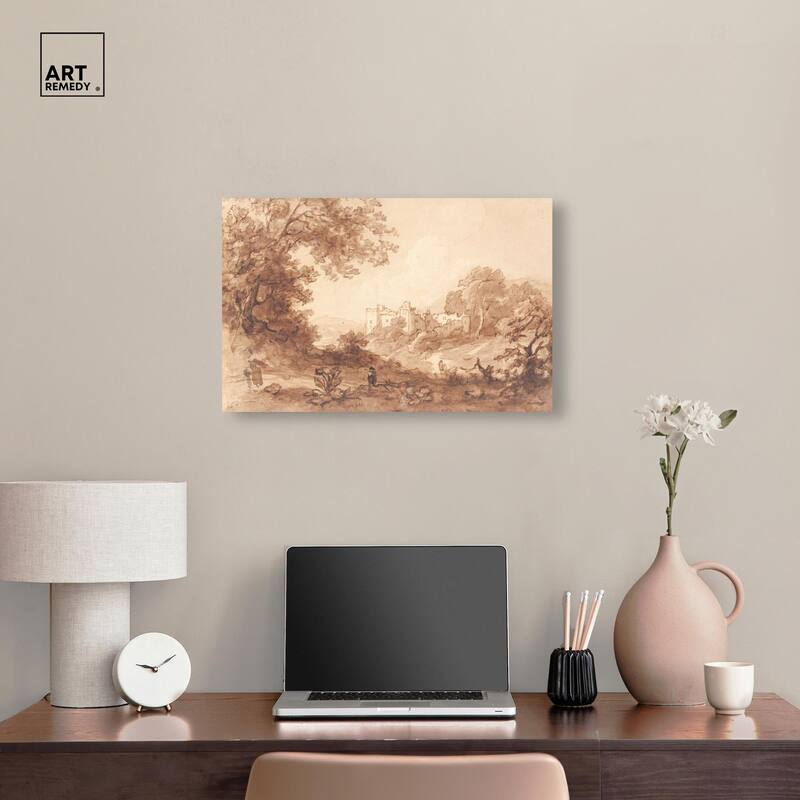 Carew Castle Canvas by Art Remedy, Gallery Wrapped
