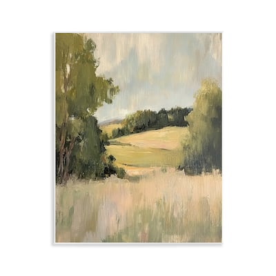 Stupell Painterly Green Valley View Wall Plaque Art Design By Petal Prints Design