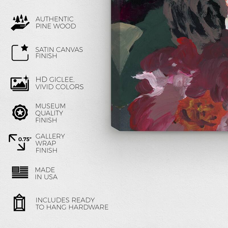 Wynwood Studio Canvas Floral and Botanical Coral and Whites Pink and Modern & Contemporary Wall Art Canvas Print