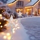 preview thumbnail 1 of 3, 4ct Lighted Star Christmas Pathway Marker with Lawn Stakes White Wire - Clear Lights - 26"