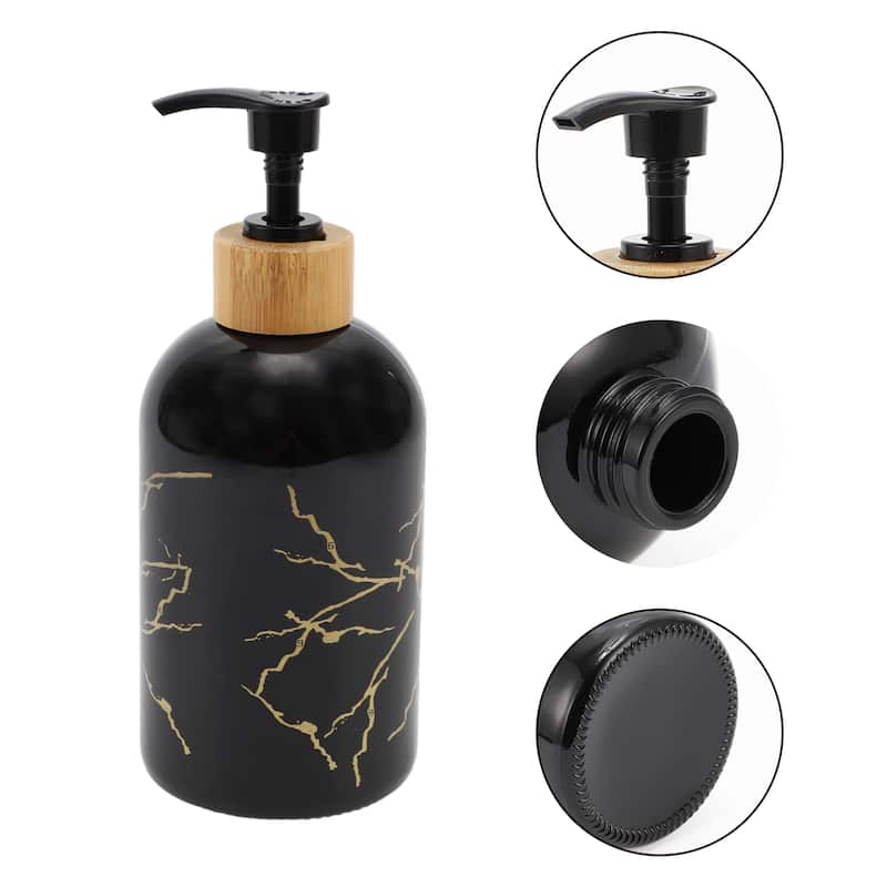 Cylindrical Simple Soap Pump Dispenser for Bathroom Hotel 400ml 1 Pcs