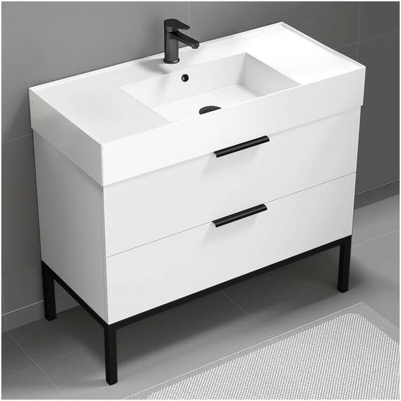 Nameeks Derin-4018 Derin 40" Free Standing Single Basin Vanity Set