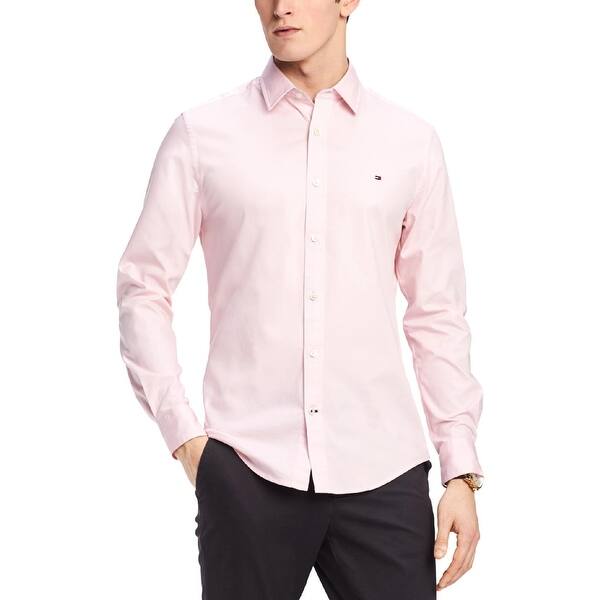 Shop Tommy Hilfiger Mens Casual Shirt Custom Fit Long Sleeves