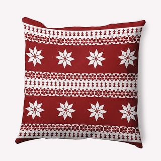 Poinsettia Charm Accent Pillow