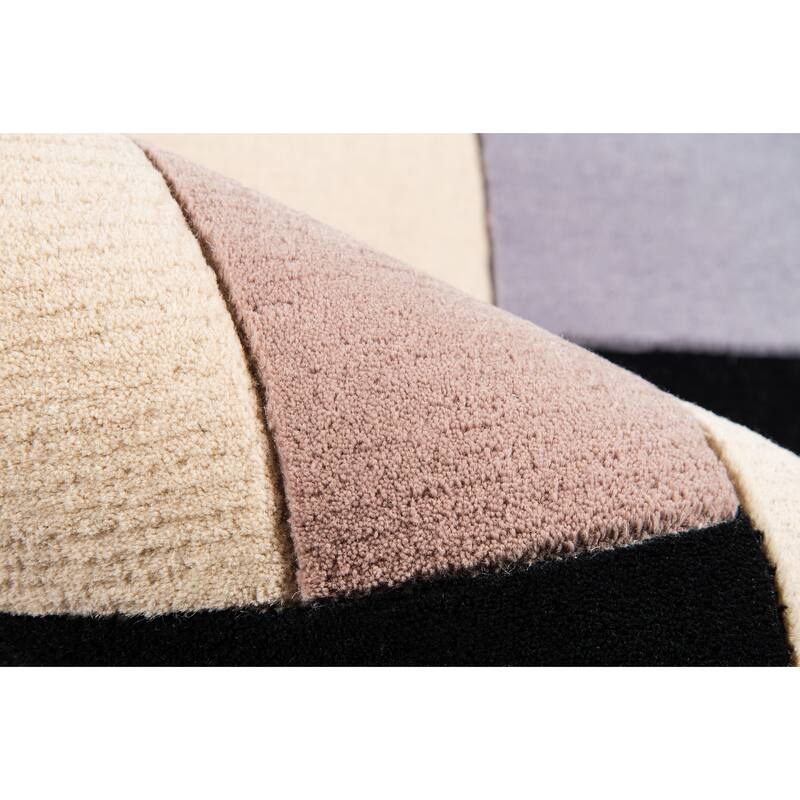 Momeni New Wave Hand Tufted New Zealand Wool Contemporary Geometric Area Rug