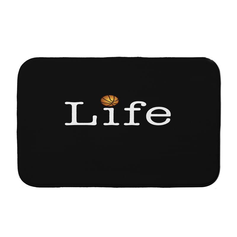 Life + Ball Bath Mat - 21 x 34 - Black