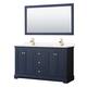 Option Dark Blue / White Cultured Marble Top / Brushed