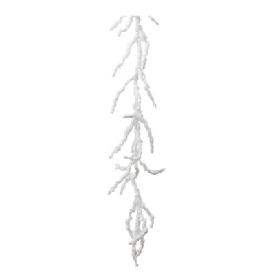 Flocked Twig Artificial Christmas Garlands 5' x 9" Unlit Set of 2