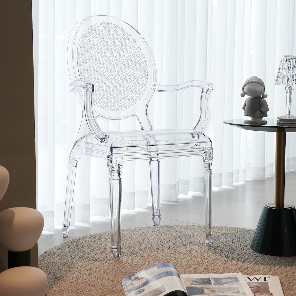 Fredrick Clear Acrylic Armchair Dining Chair (Set of 2)