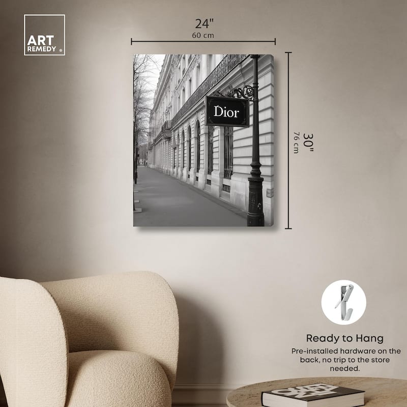 Parisian Street Canvas by Art Remedy, Gallery Wrapped