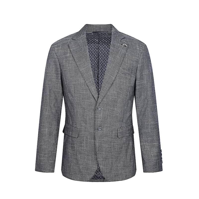 Tahari Slim Fit Houndstooth Blazer - XXL