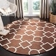 preview thumbnail 12 of 82, SAFAVIEH Handmade Cambridge Tula Modern Moroccan Wool Rug 6' Round - Dark Brown/Ivory - Round