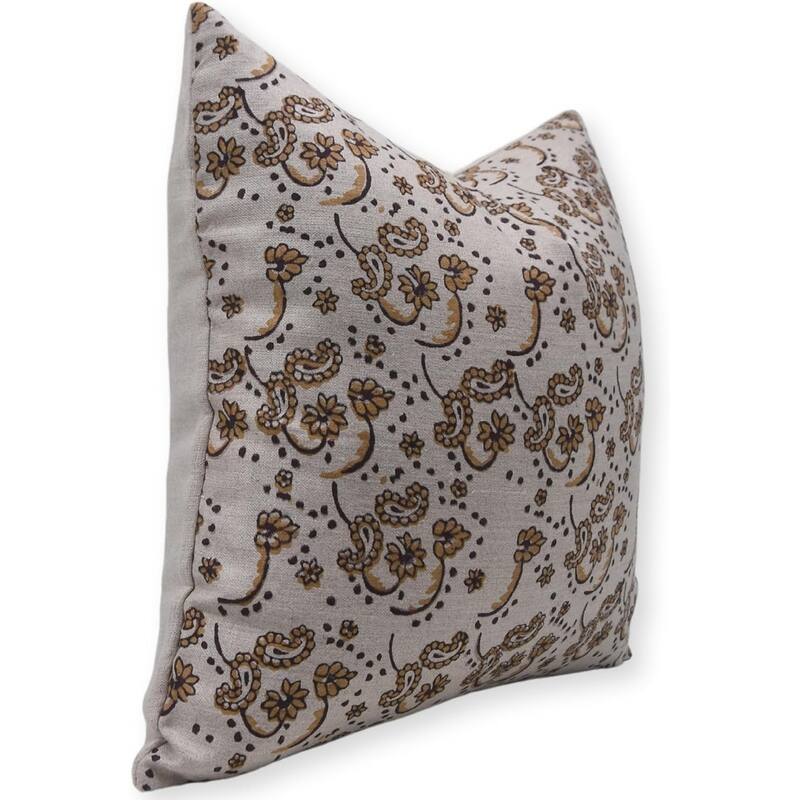 Fabdivine Linen Bohemian Block print pillow Cover