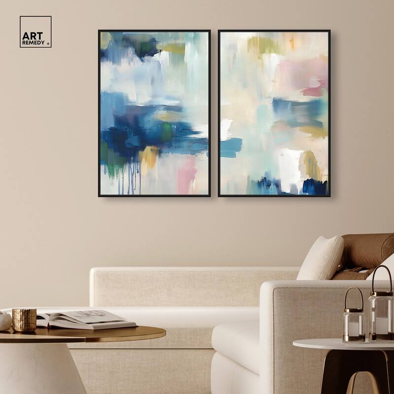 Pale Periwinkle I Canvas Set of 2 by Art Remedy
