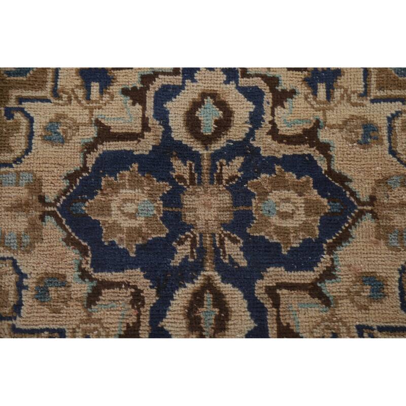Hand Knotted Oriental 100% Wool Carpet Traditional Floral Peach Mashad Area Rug - 12' 7'' X 9' 9''