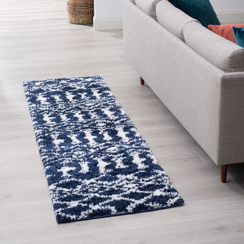 Joy Shag Mediterranean Geometric Indoor Area Rug