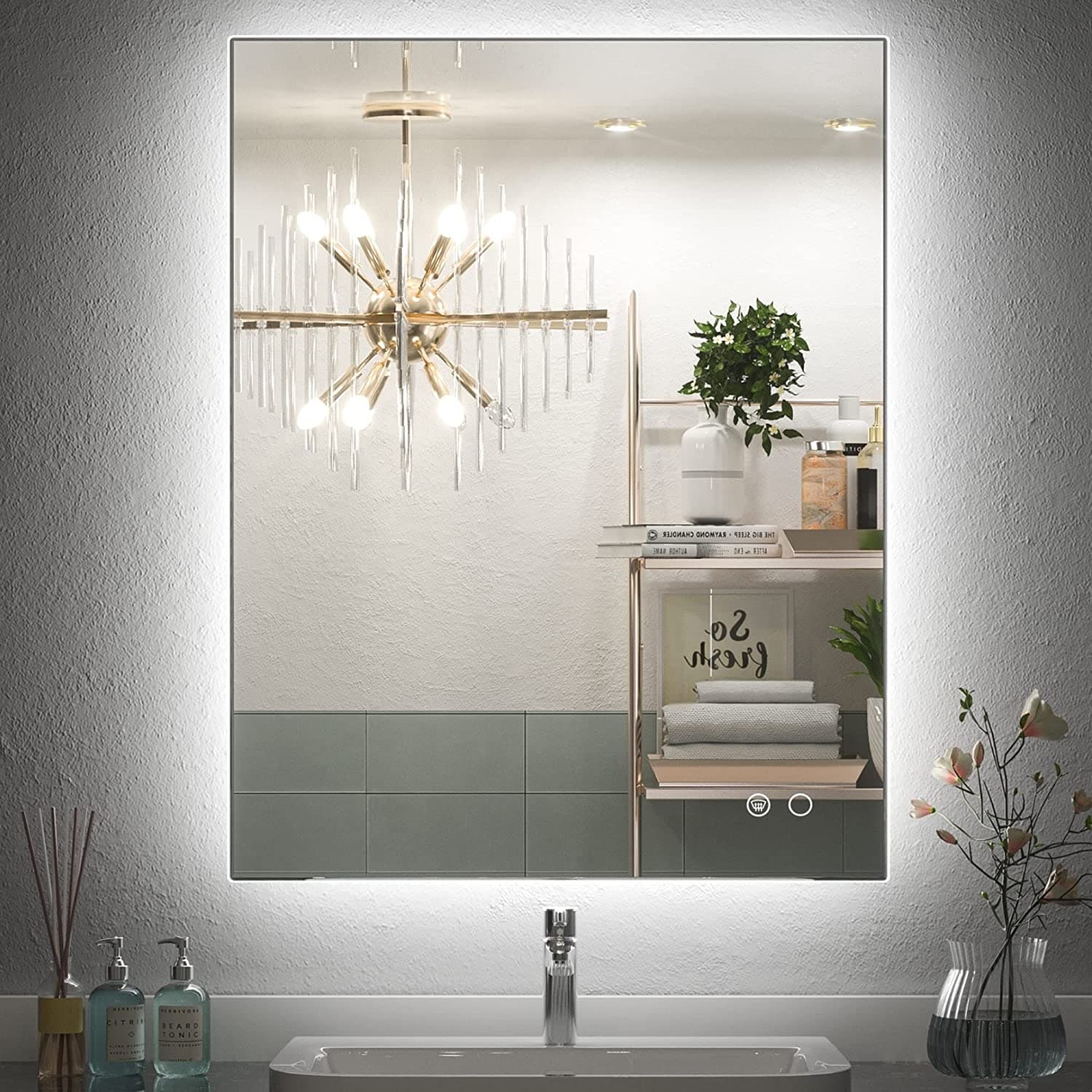 KEONJINN LED Backlit Bathroom Vanity Wall Mirror, Anti-Fog and Dimmable  Bed Bath  Beyond 37506804