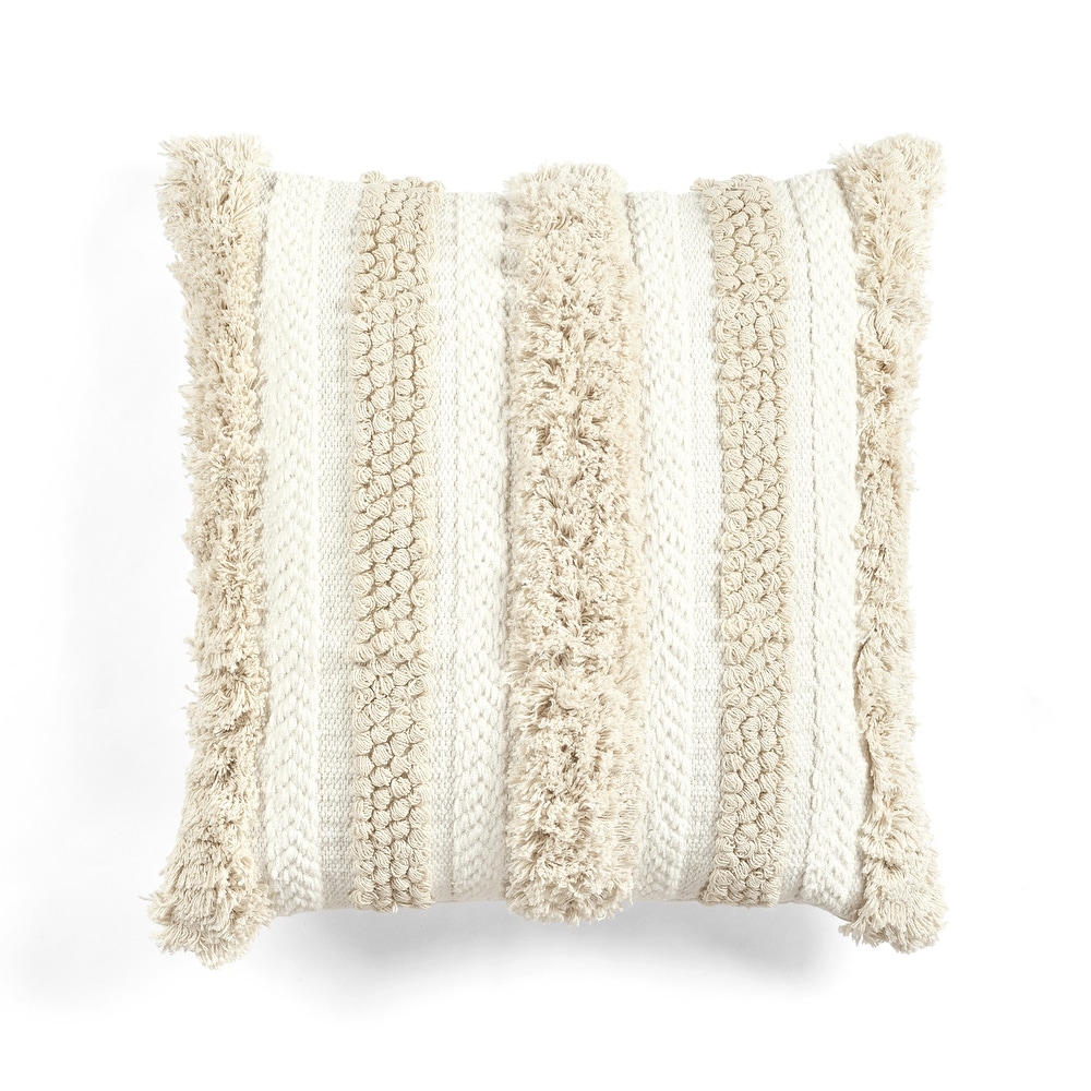  Lush Decor Olivia Sherpa Decorative Pillow, 20 x 20, Neutral  : Home & Kitchen