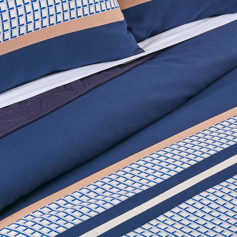 Lacoste Micro Logo 3-Piece Cotton Comforter Set