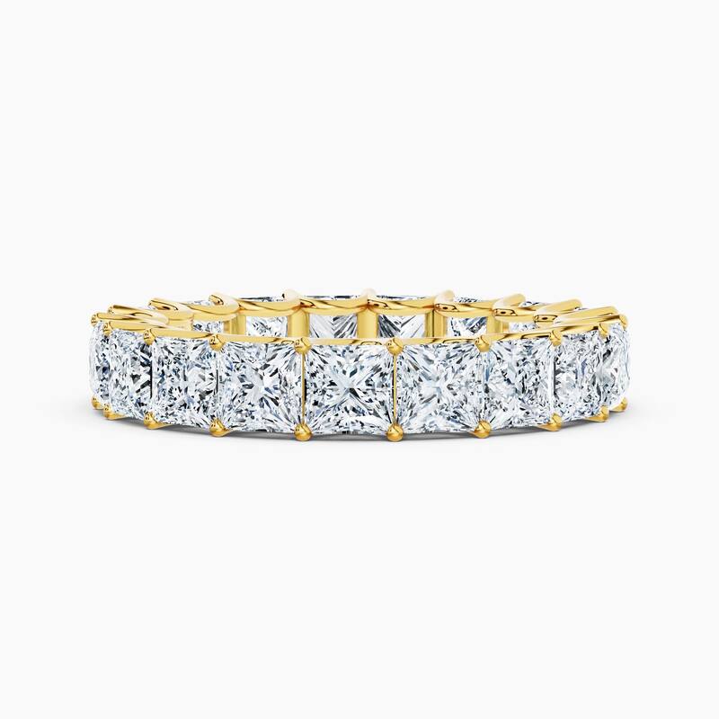 Auriya 14k Gold Princess Lab Grown Diamond Eternity Band 2.60 - 11.25 ct. tw. (F-G, VS) - 5.70 ct. wt. - 8 - Yellow