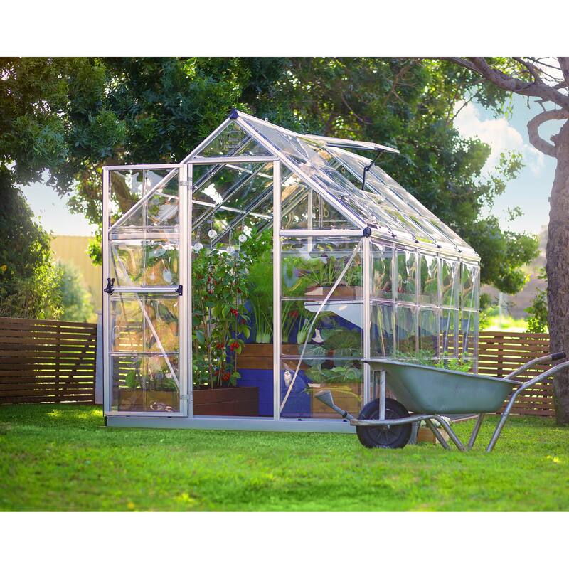 Harmony 6 ft. Silver & Grey /Clear DIY Greenhouse Kit