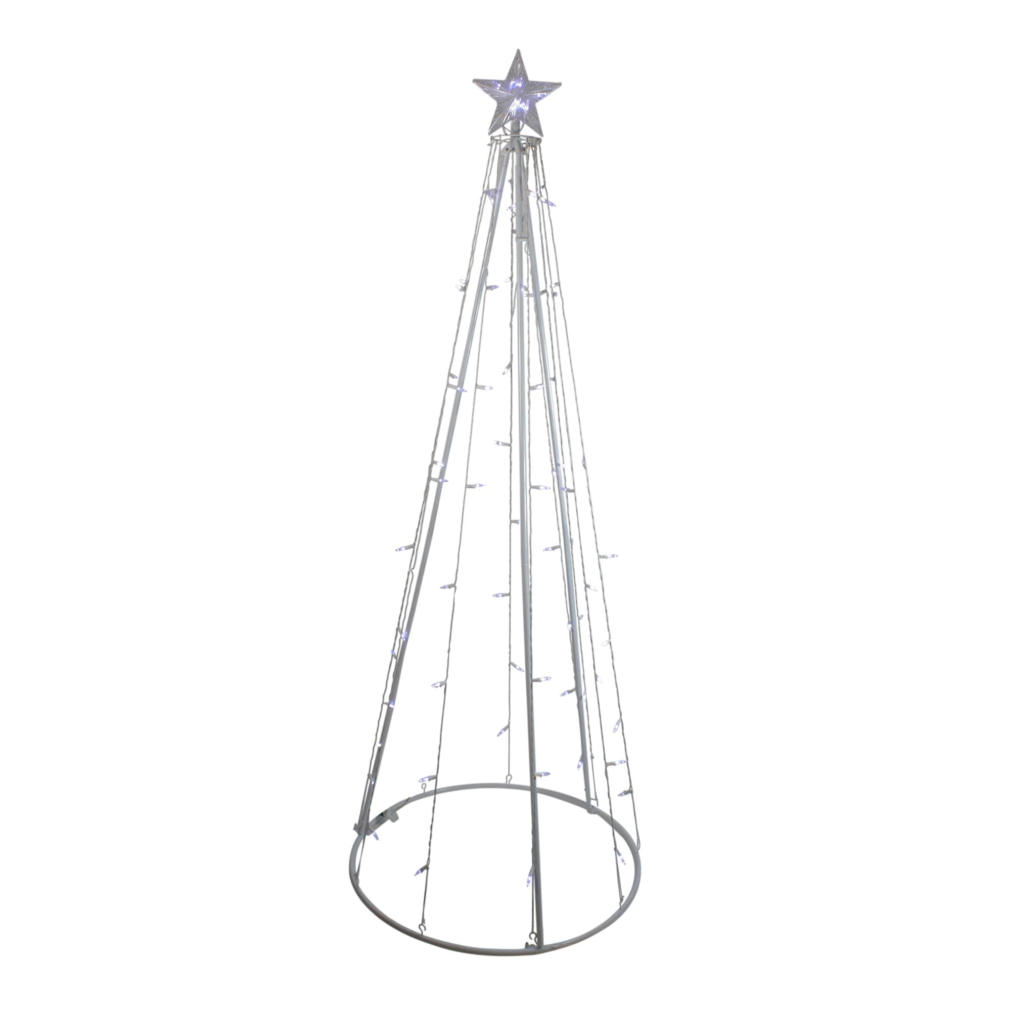 Shop 6 White Led Lighted Cone Tree Outdoor Christmas Decor