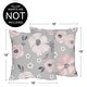 preview thumbnail 4 of 3, Sweet Jojo Designs Grey Watercolor Floral Girl 18in. Decorative Accent Throw Pillow Covers (Set of 2) Pink Shabby Chic Farmhouse