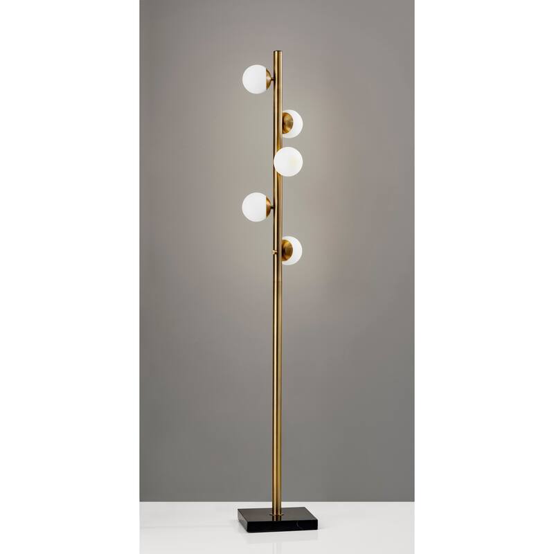 Adesso Doppler Antique Brass LED Tree Lamp