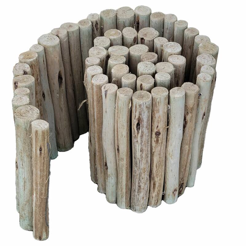 Natural Eucalyptus Garden Borders Lawn and Garden Edging Solid Wood