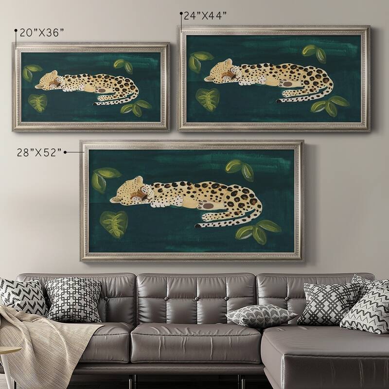 Lethargic Leopard II Premium Framed Canvas- Ready to Hang