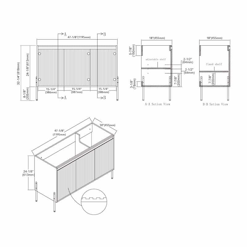 Ripple 48" Bathroom Vanity Set
