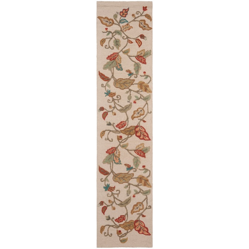 Martha Stewart by SAFAVIEH Autumn Woods Wool/Viscose Rug - 2'3" x 10' Runner - Persimmon Red
