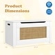preview thumbnail 9 of 7, Kids Rattan Toy Storage Box with Flip Top Lid and Safety Hinge Handles-White