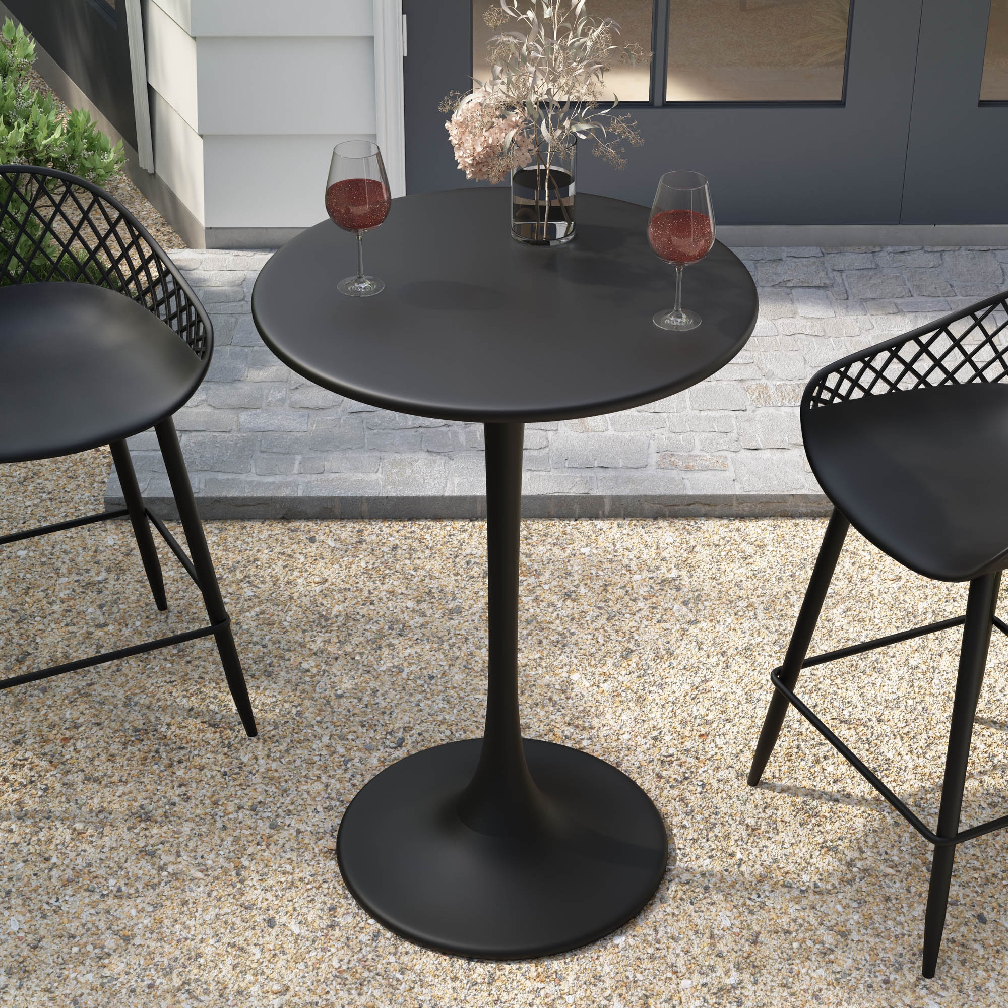 Round indoor top bistro table