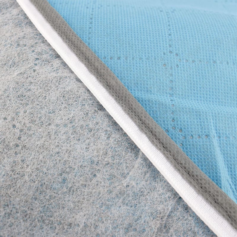 Home Foldable Zippered Dustproof Quilt Clothes Storage Bag Container Blue