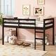 preview thumbnail 41 of 43, Solid Rubber Wooden Twin Loft Bed with Ladder and Strengthened Slats
