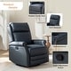 preview thumbnail 9 of 43, HULALA HOME Alina Modern 20''w Genuine Leather Swivel Rocker Nursery Manual Recliner Chair with Rolled Arms