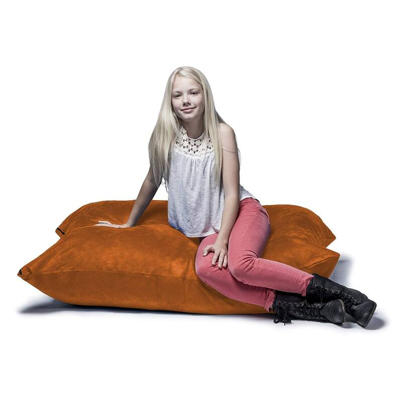 Solid Kids Microsuede Pillow Bean Bag - 44" - Mandarin Orange