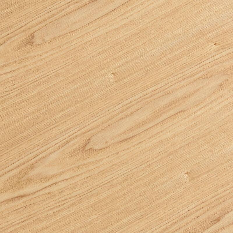Minimalist Wooden Grain Coffee Table with Double Triangle Pedestal