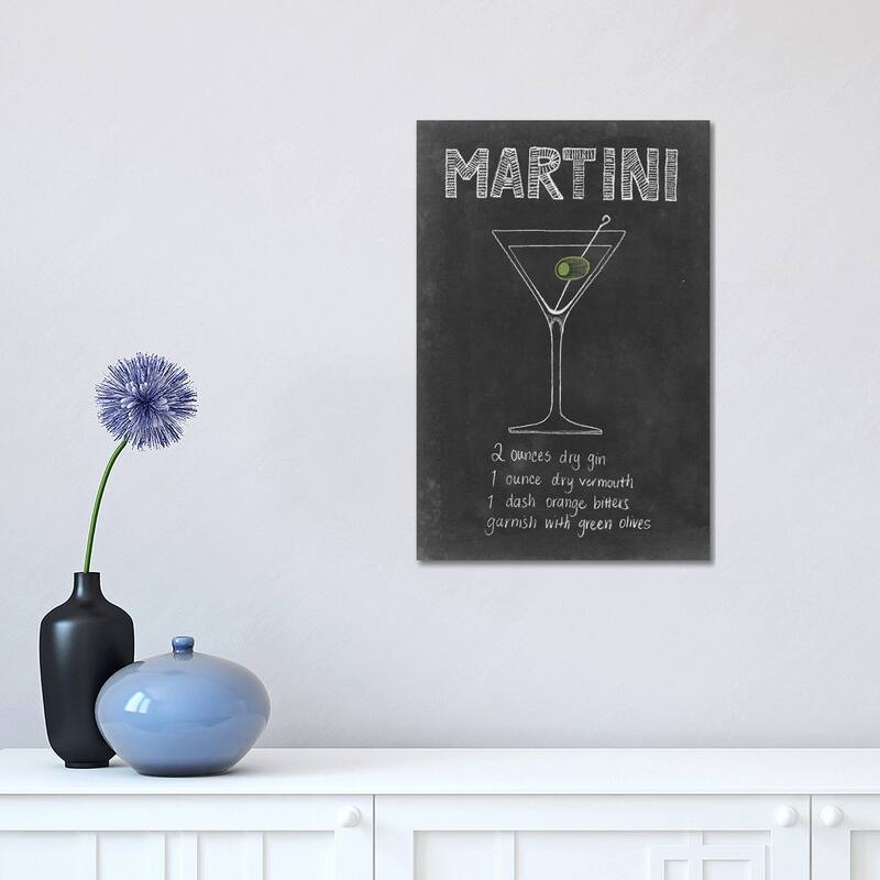 iCanvas "Chalkboard Cocktails Collection VI" by Grace Popp Canvas Print - 18x12x1.5