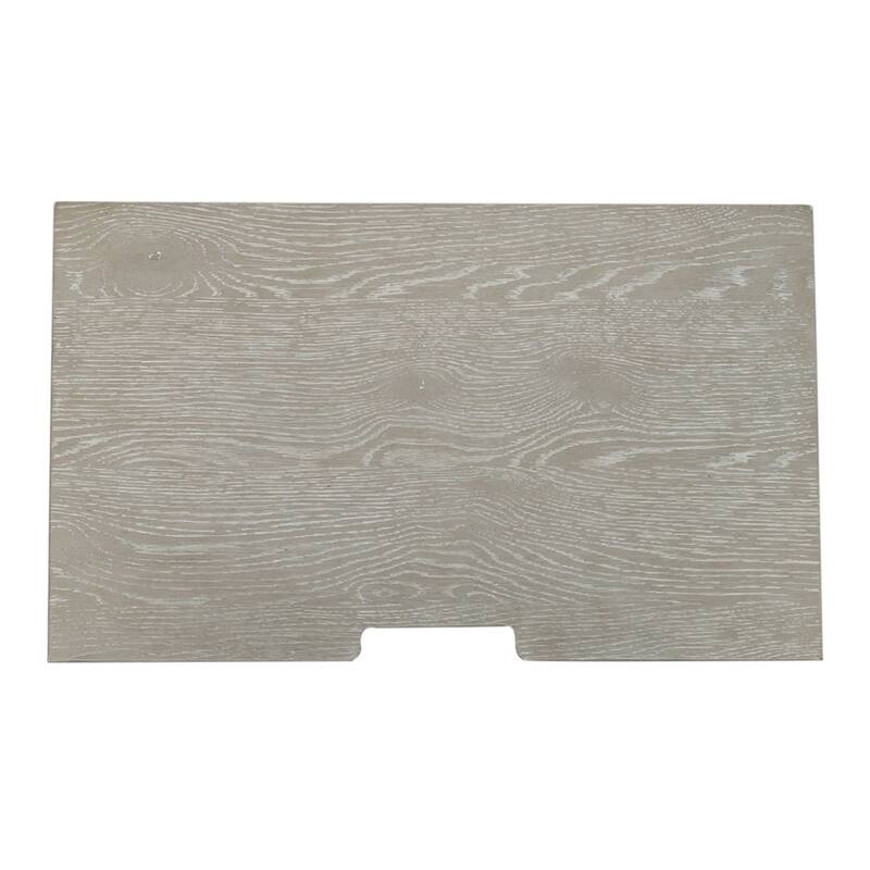 Belmar Washed Taupe & Silver Champagne 3 Drawer Night Stand
