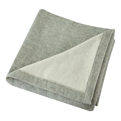 The Gray Barn Tule Merino Wool Blanket (Blue, Natural, Grey)