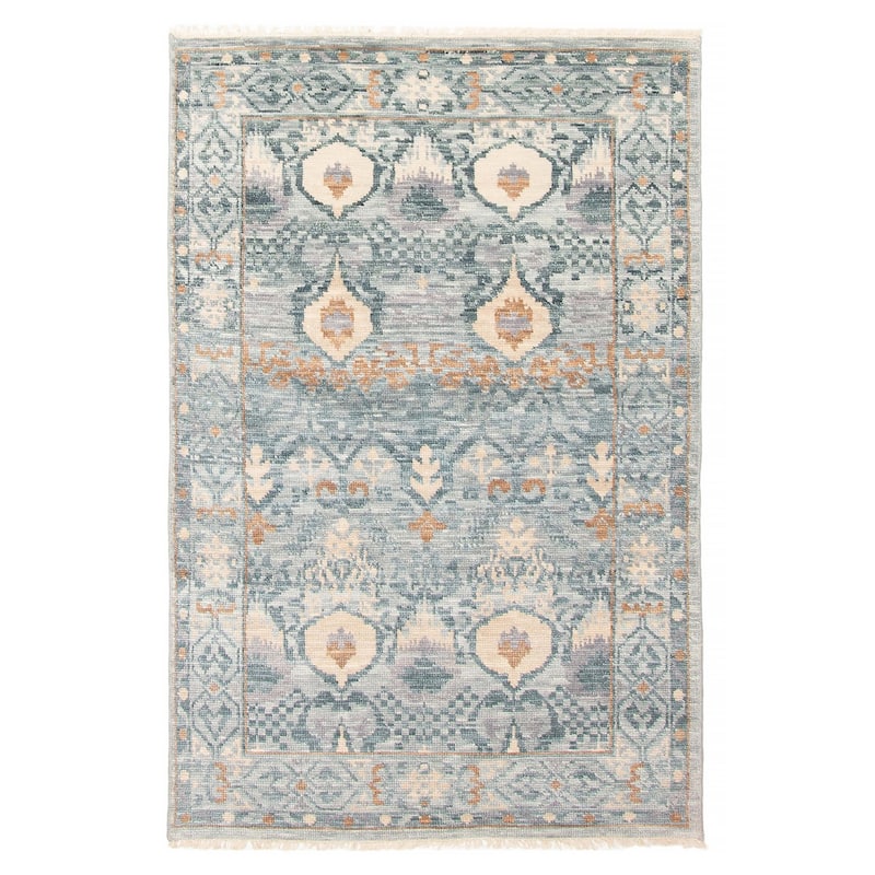ECARPETGALLERY Hand-knotted Mystique Teal Wool Rug - 4'1 x 6'2 - Teal - 4'1 x 6'2