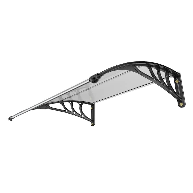 Transparent PC Sheet Entry Door Outdoor Window Awning with Aluminum Connector